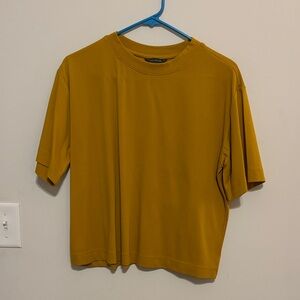 The Limited Mustard Yellow Short Sleeve Boxy Top